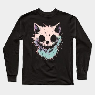 Pastel goth horror cat Long Sleeve T-Shirt